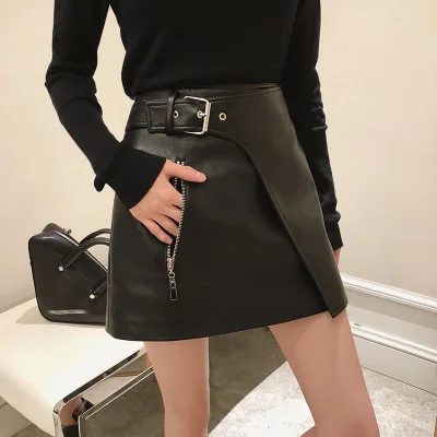 2018 New Fashion Genuine Sheep Leather Skirt G7
