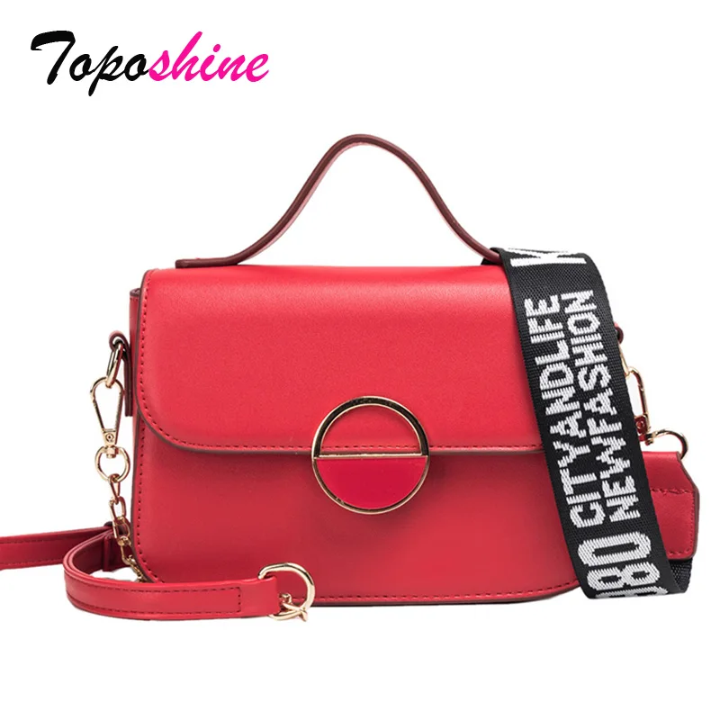 

Toposhine Wide Shoulder Strap Ladies Small Square Bag New Fashion Handbag Casual Wild Messenger Bag