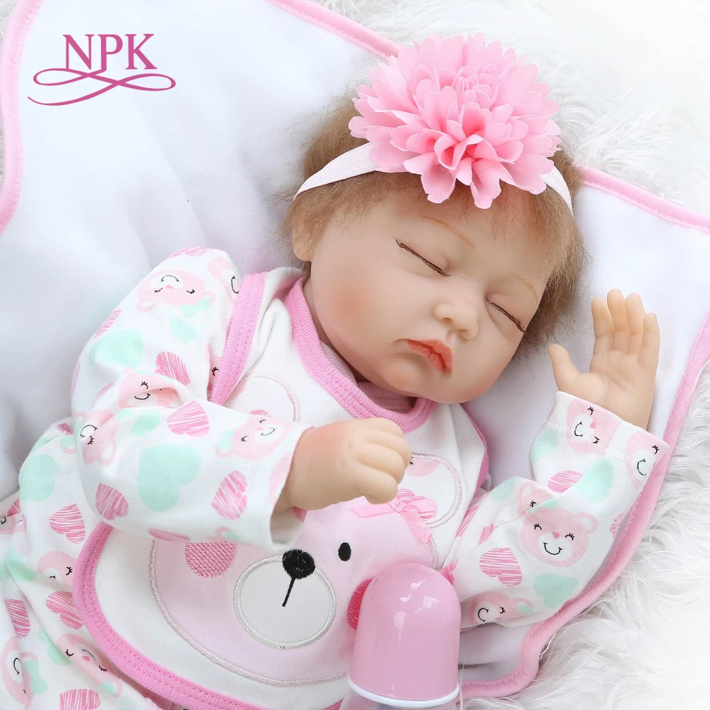 Реалистичные куклы реборн NPK около 22 дюймов милая Кукла Реборн подарок для