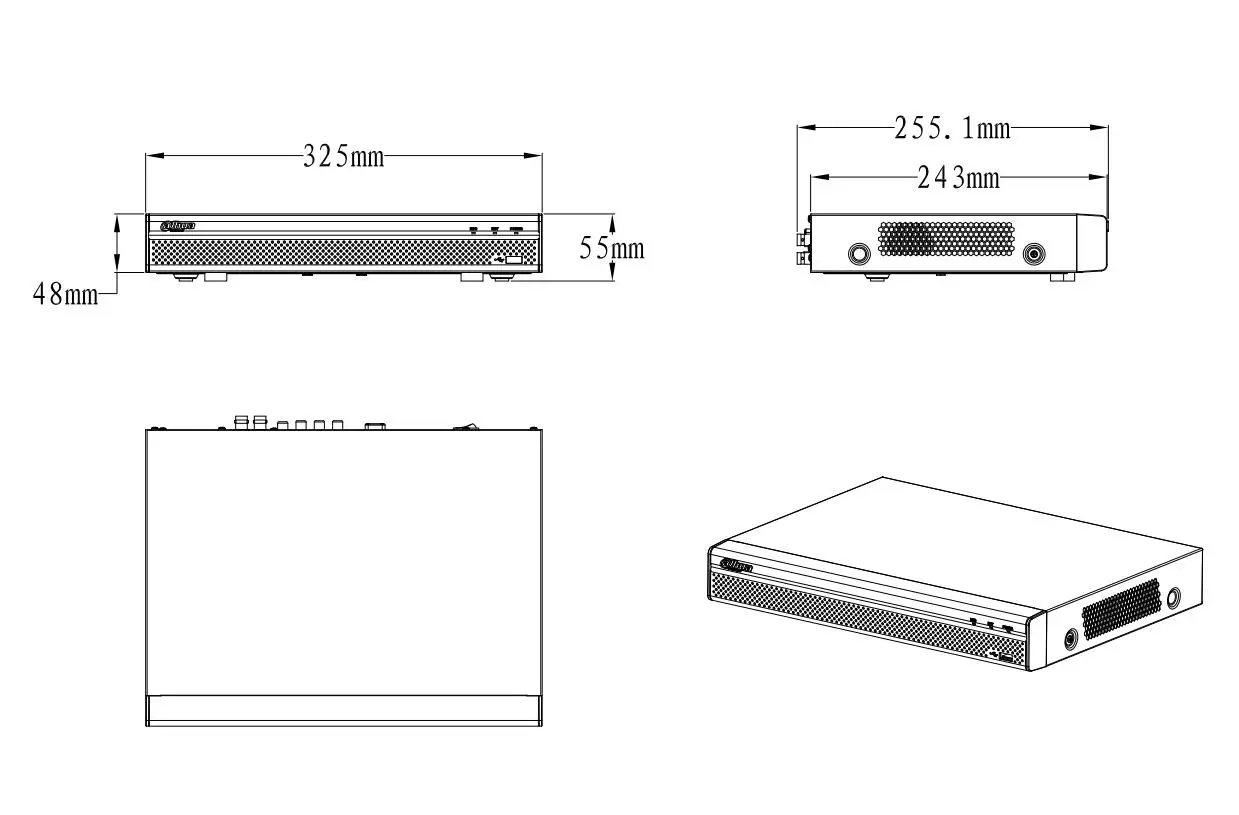 Dahua XVR5104HE-X1 4 Channel Penta-brid 1080P Mini 1U Digital Video Recorder Supports HDCVI/AHD/TVI/CVBS/IP video inputs