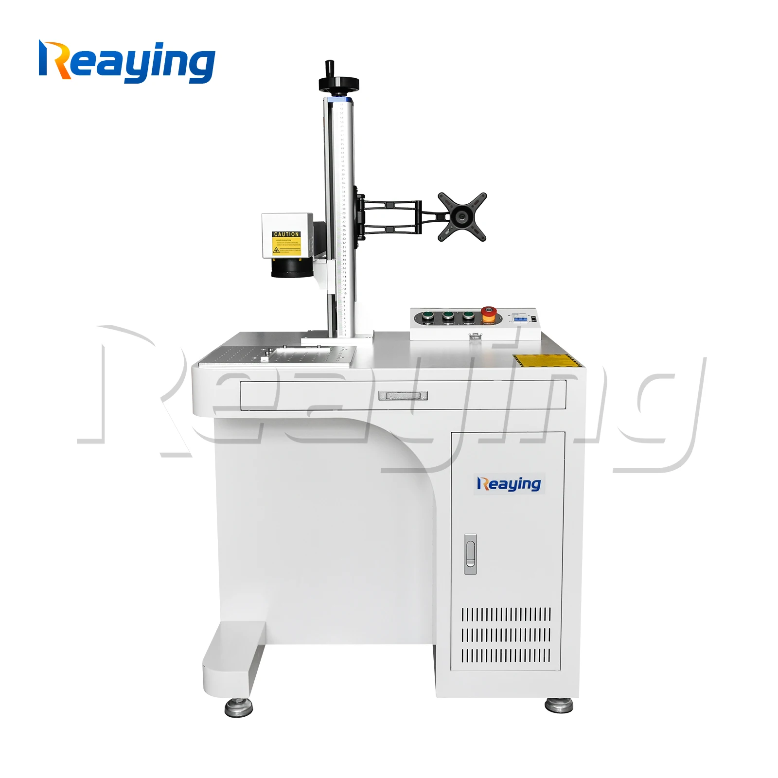 

High quality 20W 30W 50W Raycus desktop fiber laser marking machine for metal steel plastic engraver