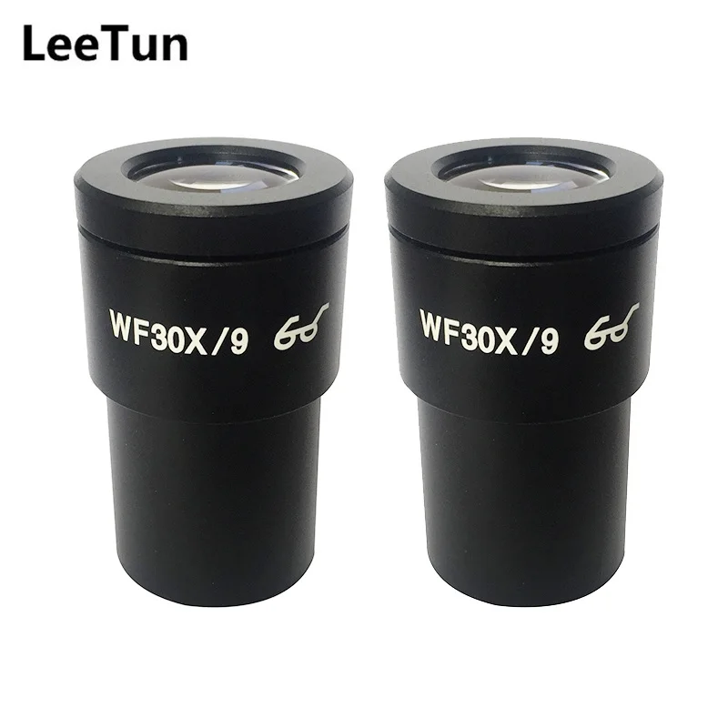 

One Pair WF30X / 9mm High Eye-point Wide Field View Eyepiece Lens with Mounting Size 30mm for Nikon Olympus Stereo Microscope