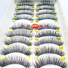 20 пар, удлиняющие натуральные накладные ресницы для строительства, грязные толстые объемные ресницы для наращивания, макияж, индивидуальное наращивание ресниц