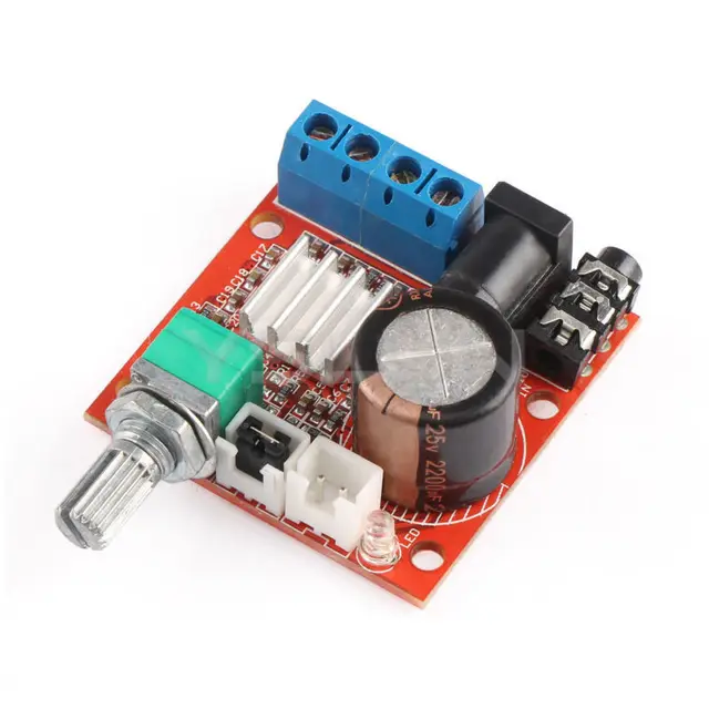 Audio Control Module 10W+10W Class D Dual Channel Amplifier DC 12V
