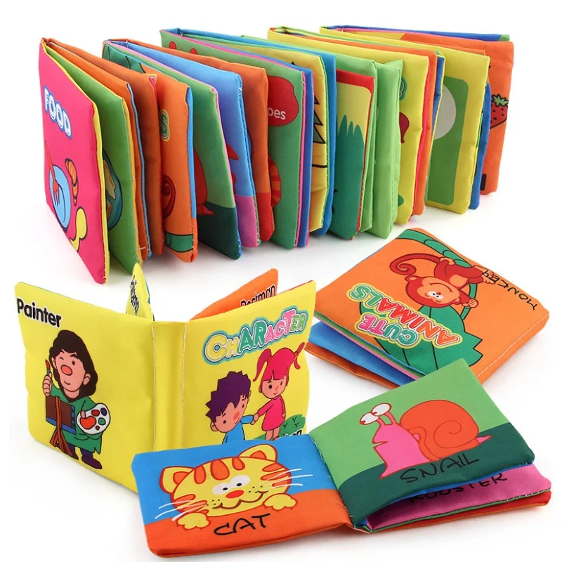 6Pcs/Set Baby Early Education Books Baby Learning Cognize Cloth Book
