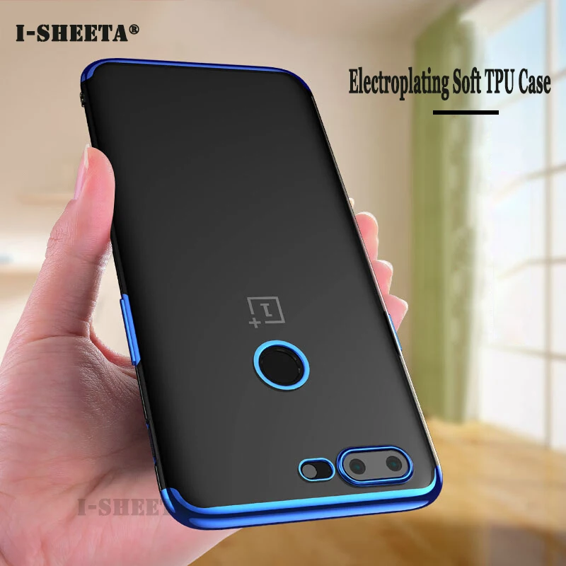 Original Transparent Full Protection Oneplus 5T Case Laser Plating Back Cover Soft Silicone TPU One plus Clear |