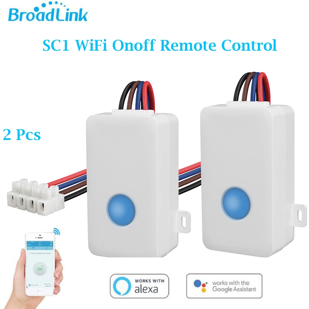 

Broadlink 2Pcs SC1 Smart Wifi Switch DIY Remote Control Domotica Wifi Light Switch Relay for Alexa Google Home 2019 new Version