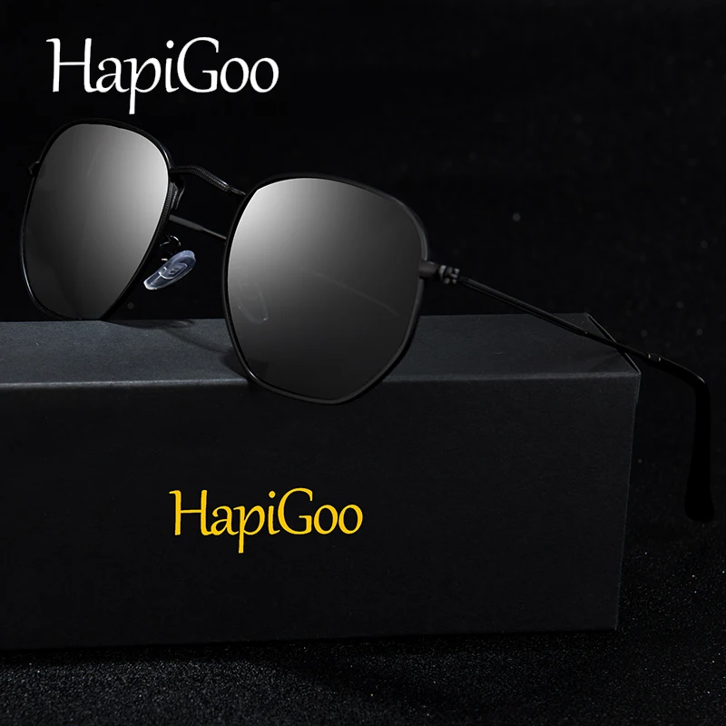 HAPIGOO Ретро шестигранной солнцезащитные очки Для мужчин поляризационные