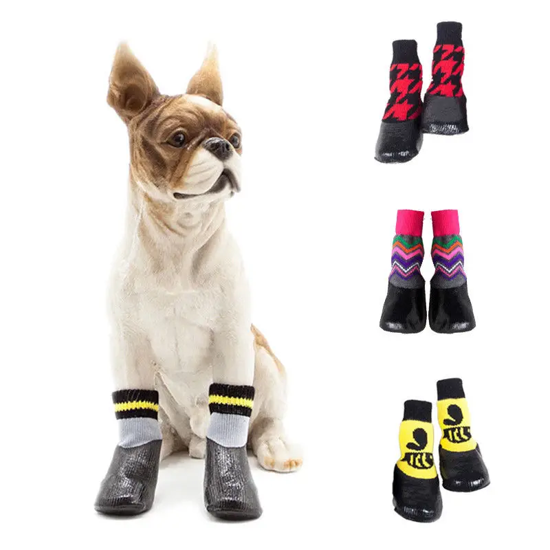 

Hot 4 Pcs Pet Dog Shoes Boots Waterproof Socks Puppy Non-slip Outdoor Feet Cover MDD88