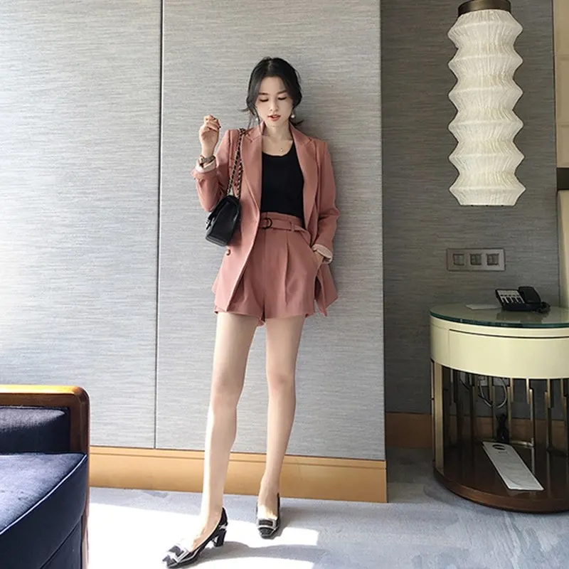 Suit Women Casual 2 Pieces Sets Business Suits Ladies Elegant Solid Korean Style Blazer +Pants and Blazer +Shorts Suits DS50437 Suit Women Casual 2 Pieces Sets Business Suits Ladies Elegant Solid Korean Style Blazer +Pants and Blazer +Shorts Suits DS50437