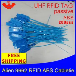 UHF RFID тег ABS кабельные стяжки Alien 9662 915 m 868 m 860-960 MHZ Higgs3 EPC 6C 200 шт Бесплатная доставка Смарт пассивные карты дальнего действия RFID Метки