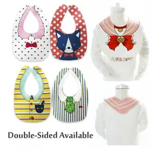 Дизайн детские нагрудники бандана 18 стилей хлопок с двойными бортами доступны Мальчики Девочки младенческой слюнявчик полотенце