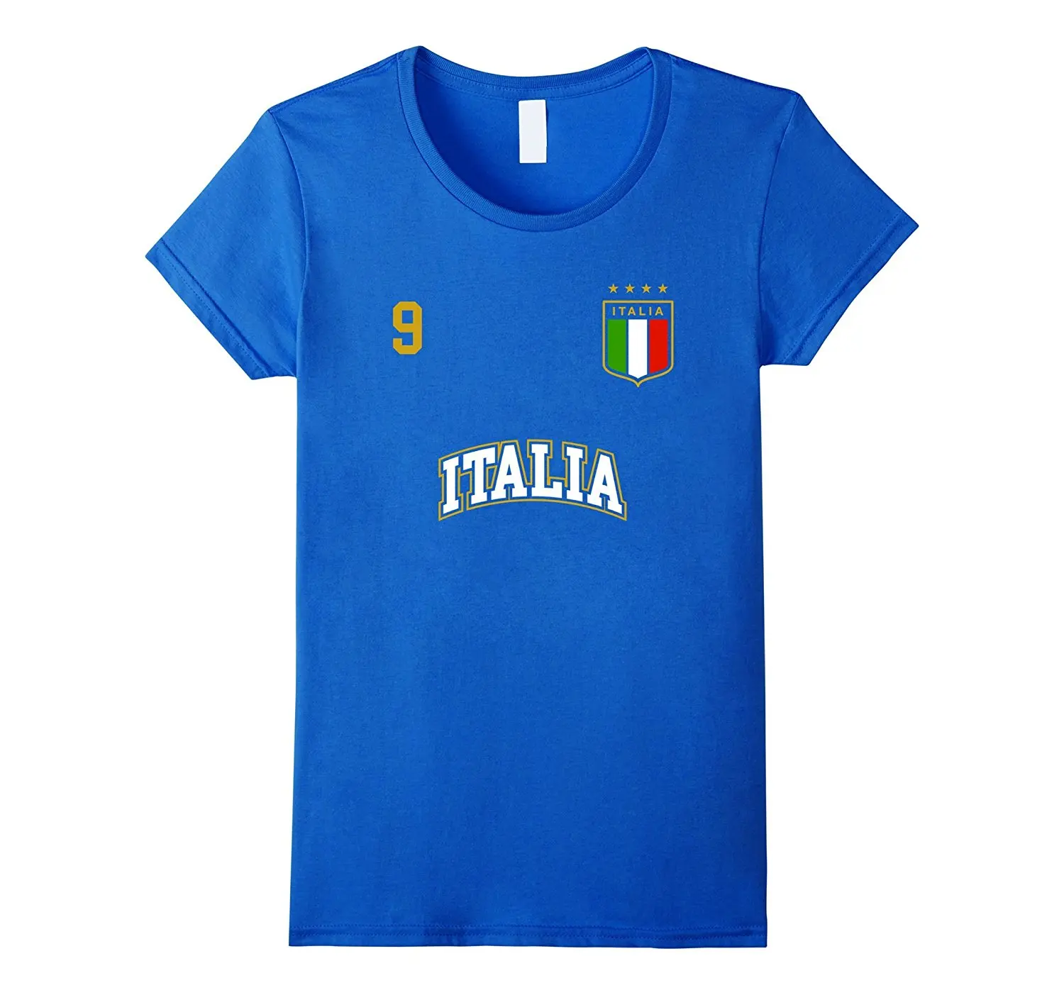 Estate 2019 Cotone Moda Estate Fitness Marca Italia Camicia Numero 9 Indietro Soccer Team Sporter Bandiera Italiana Calciatore T-Shirt