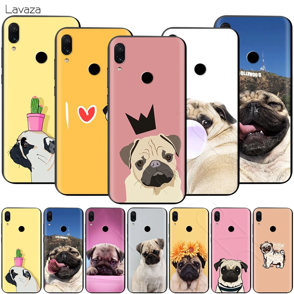 Animal Cute Pug Dog Case for Xiaomi Redmi Note 8 9 9SK30 Pro MI MAX 3 6 SE A1 A2 A3 10 Lite Plus 8A F1 |