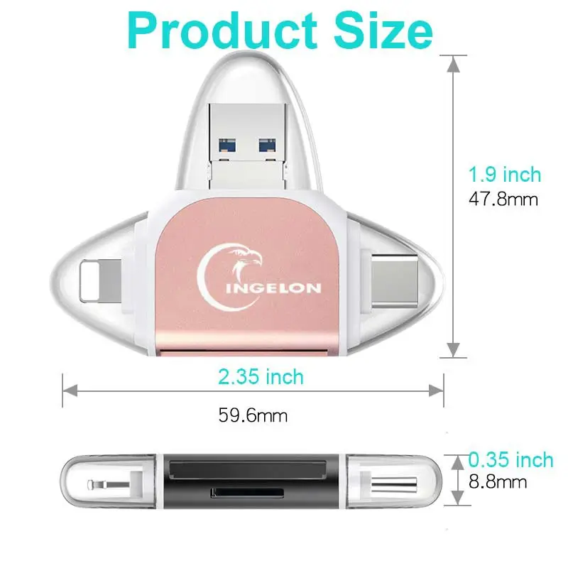 переходник картридер Smart type c Micro SD card reader Lector De Tarjeta карта памяти USB адаптер e Reader