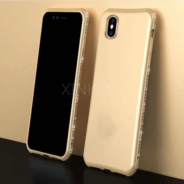 Яркий Алмазный чехол для телефона iPhone SE 5 5S X 7 6 8 6S Plus 11 Pro XS Max XR блестящие стразы Мягкий силиконовый чехол s Fundas Capa - Цвет: Gold