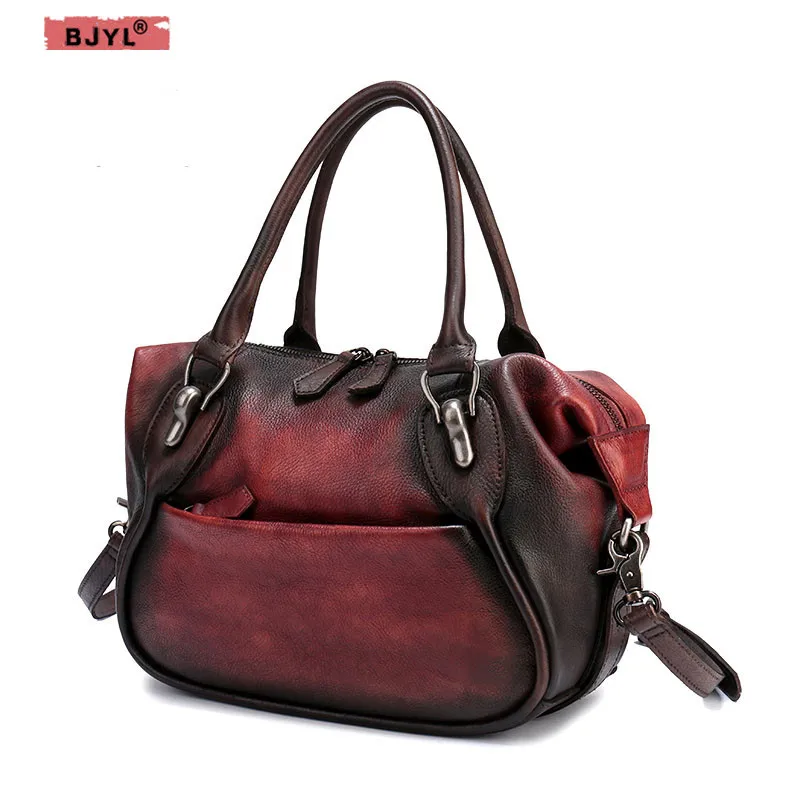 1 Diagonal 2 3 Aus Joker Tragbare Leder Tasche Neue Knödel Schulter Bjyl Weibliche Echtem Mode Frauen Messenger Taschen Handtasche Stil Ux4nHT