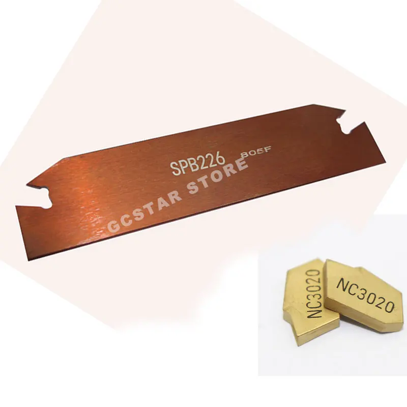 

1pcs SPB26-3 26mm Parting Grooving Cut-Off Blade Tool Holder and 2pcs Carbide SP300 NC3020 Cut-Off Grooving Inserts