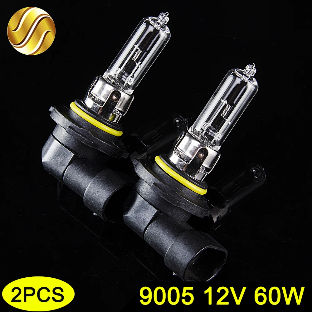

hippcron 9005 12V 60W Halogen Lamp Clear 3800K HB3 Quartz Glass Auto HeadLight Car Replacement Bulb