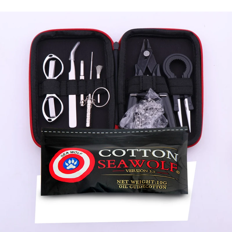 

Mini Vape DIY Tool Bag Tweezers Pliers Heaters kit Winding For Packing Electronic Cigarette Accessories