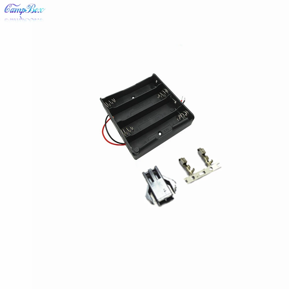 50Pcs 4x18650 Battery Case Holder Socket Wire Junction Box With 15cm Wires SM 2 54 Header