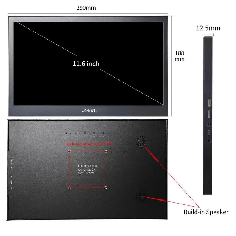 Монитор сенсорный экран ips портативный lcd HDMI USB power металлический чехол для PS4 Raspberry notebook tv xbox tv PC switch