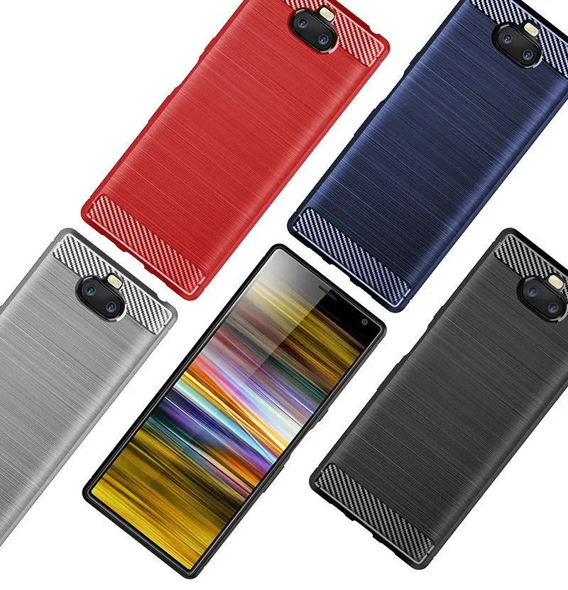 Противоударный чехол-накладка для Sony Xperia 10 Plus мягкий чехол из волокна 20 |