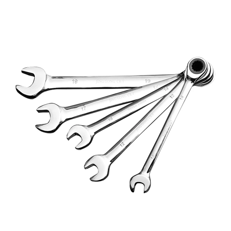 KSOL Reversible Combination Stubby Ratchet Wrench Ratcheting Socket