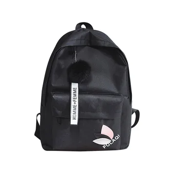 

Fashion Solid Soft Handle Neutral Backpack Bag Shoulder Canvas Preppy Style School Girls Boy Satchels#T2