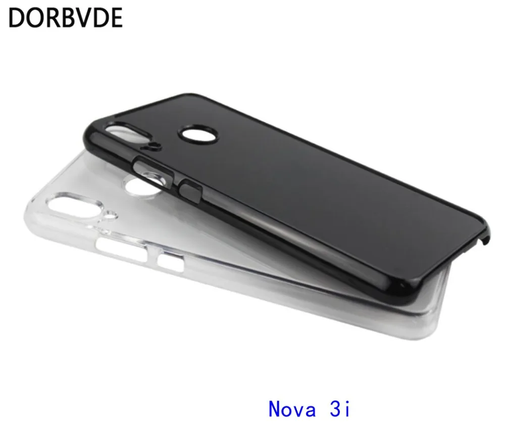Пустой 2D сублимационный пластиковый чехол для huawei Nova 3i с алюминиевыми вставками 50 шт./партия