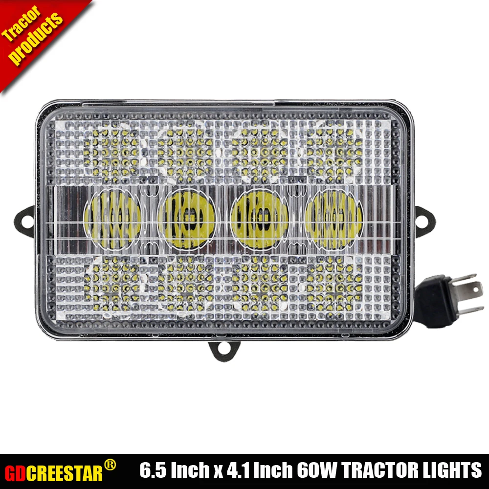 6x4 Светодиодные Фары Трактора 60 Вт 12 В СИД Sealed beam с высоким ближнего света led work вождения огни, используемые для сочетает в себе x1pc