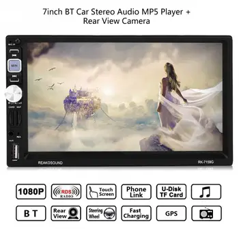 

7inch 2Din BT Car Multimedia Radios Player Audio MP5 Player + Rear View Camera