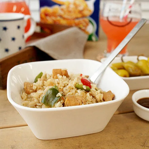 

Pure white ceramic tableware, creative square salad bowl noodle bowl, big soup bowl, port style dessert bowl, taro bowl.