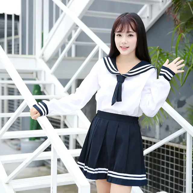 summer japanese school uniform class girl maid sailor cosplay escolar