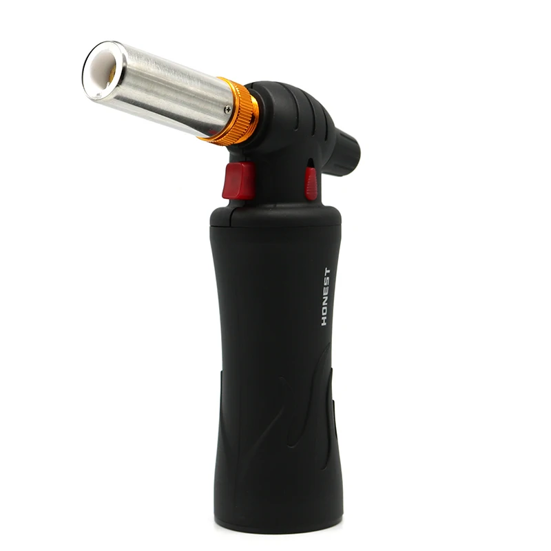 

HONEST 511 JET 1300 Portable Handheld Windproof 1300'C Metal Melting Butane Jet Torch - Black + Silver NO GAS