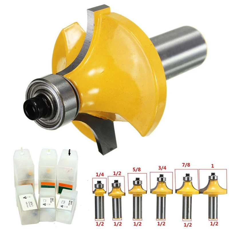 1/2" Shank Round Over Beading Bit Router Bits CNC Wood Cutter Engraving