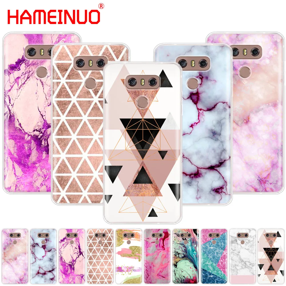 HAMEINUO Hot Sale Marble pink Luxury style case phone cover for LG G7 Q6 G6 MINI G5 K10 K4 K8 2017 2016 X POWER 2 V20 V30 2018 | Мобильные