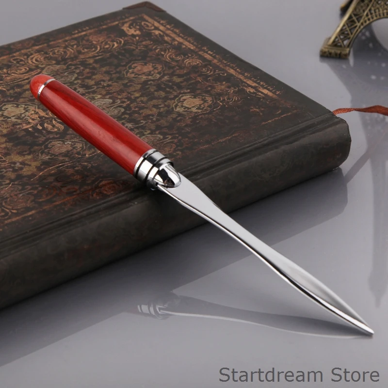 Wood Handle Letter Opener Stainless Steel Knife Split File Envelopes