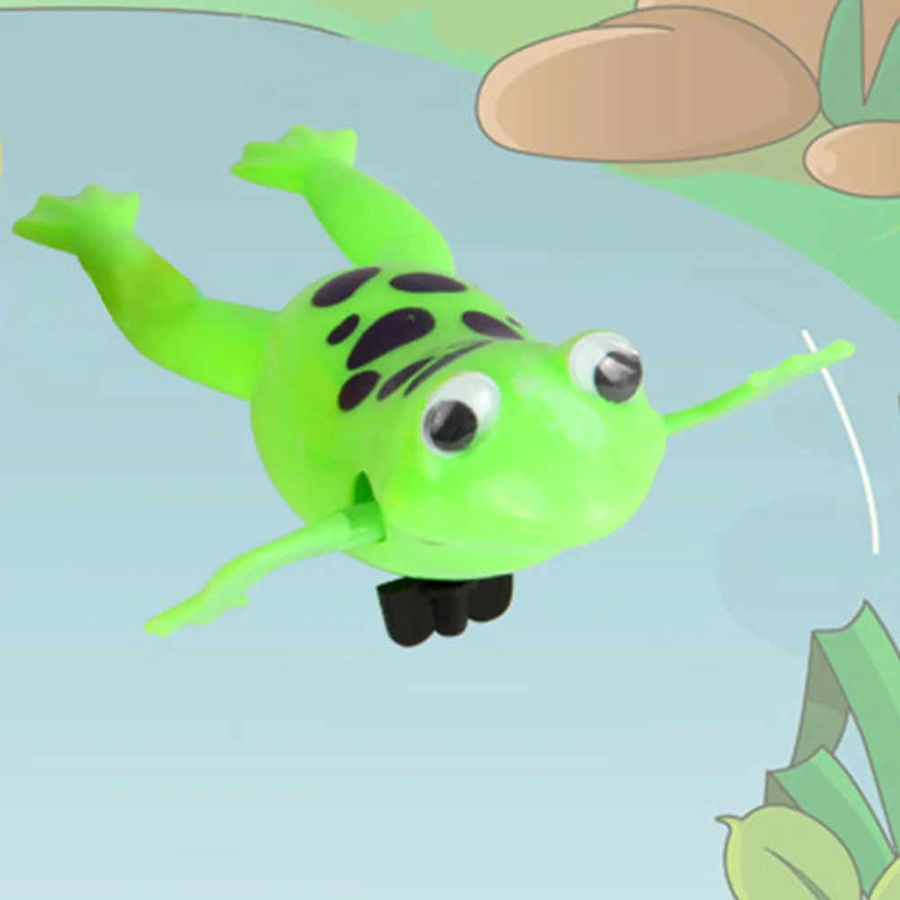 

New Relax Funny Plastic Frog Animal Shape Clockwork Wind Up Pool Swimming Bath Toys For Kids Baby Happy Bath
