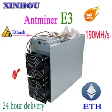 ETH эфириум Майнер Antminer E3 190MH/S Asic Ethash без БП ETH и т. Д. Майнинг машина лучше чем S9 S9i T9 Innosilicon A10 A7 M3 M10