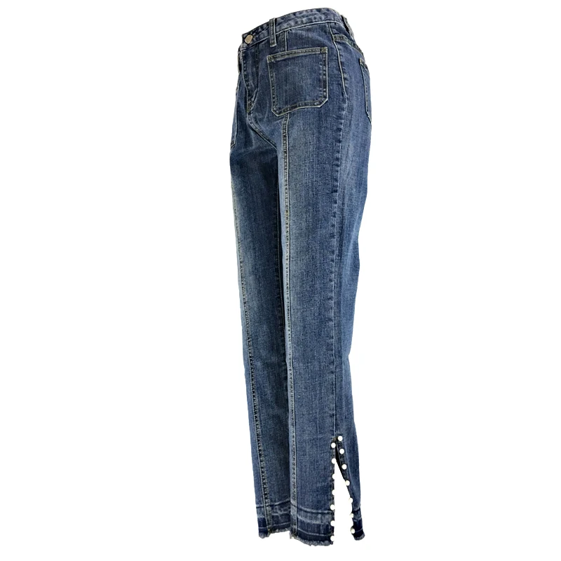 

Jeans women High waist jeans mom skinny jeans woman Ankle-length Pants Pencil Pants Denim Casual jean femme blue