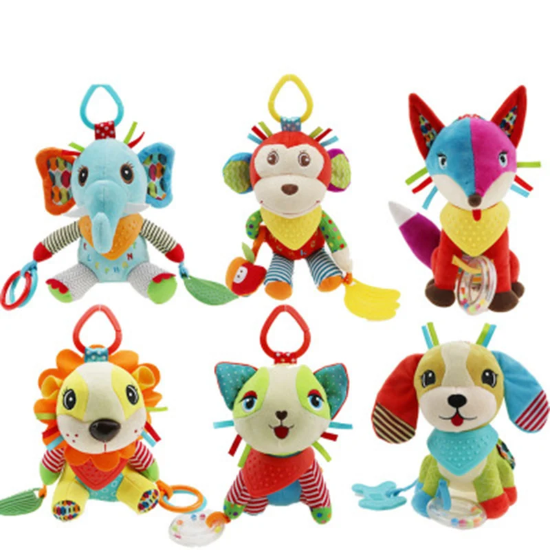 

Early Development Education Musical Rattles Mobile Plush Doll Toys Infant Stroller Lathe Crib Cute Appease