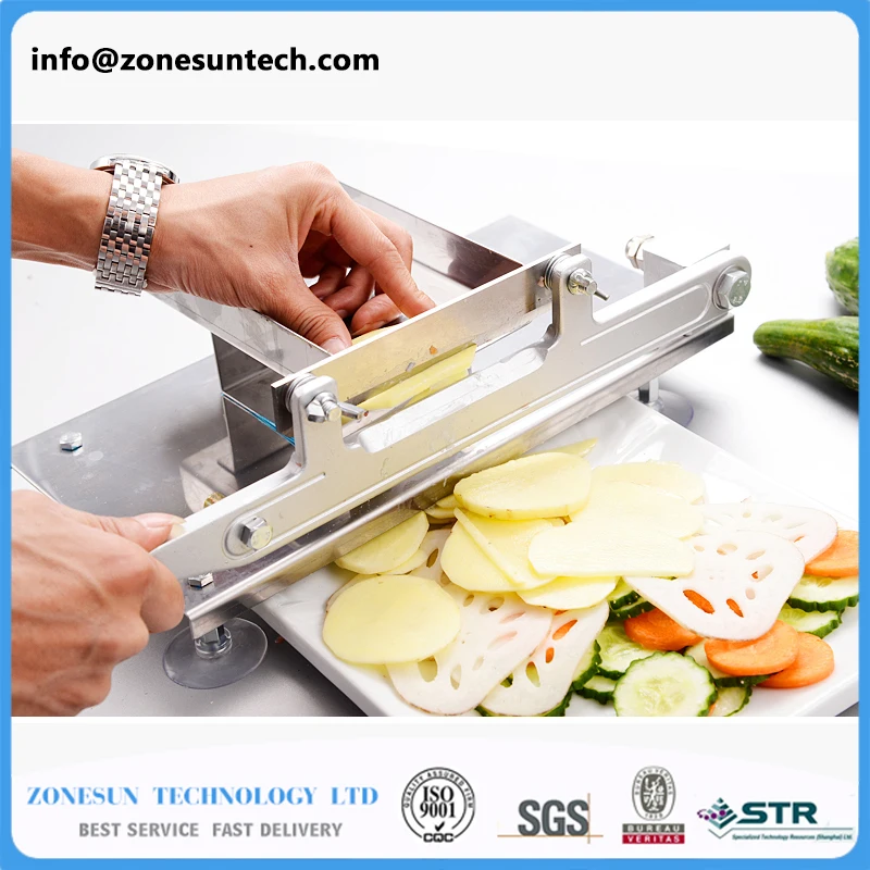 alloy steel manual Frozen meat slicer,handle meat cutting machine