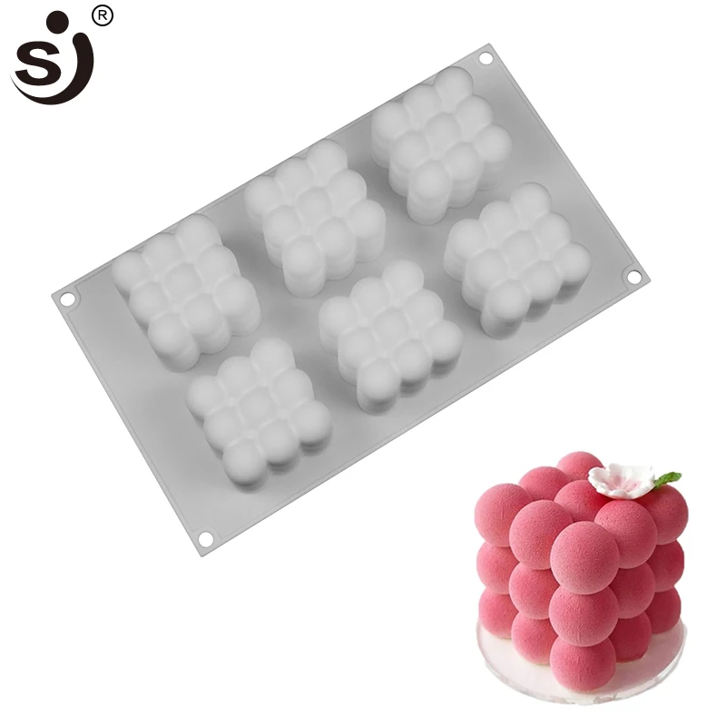 

SJ Sales Promotion Irregular Cloud 3D Silicone Cake Mold Geometric Rhombus Chocolate Pastry Mouss Bakeware Cake Decorating Tools
