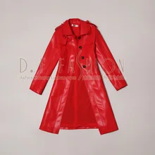 Для женщин Новое поступление кожаная куртка распродажа кисточкой осень г. Новая мода темперамент Тонкий Однобортный длинное пальто из искусственной кожи