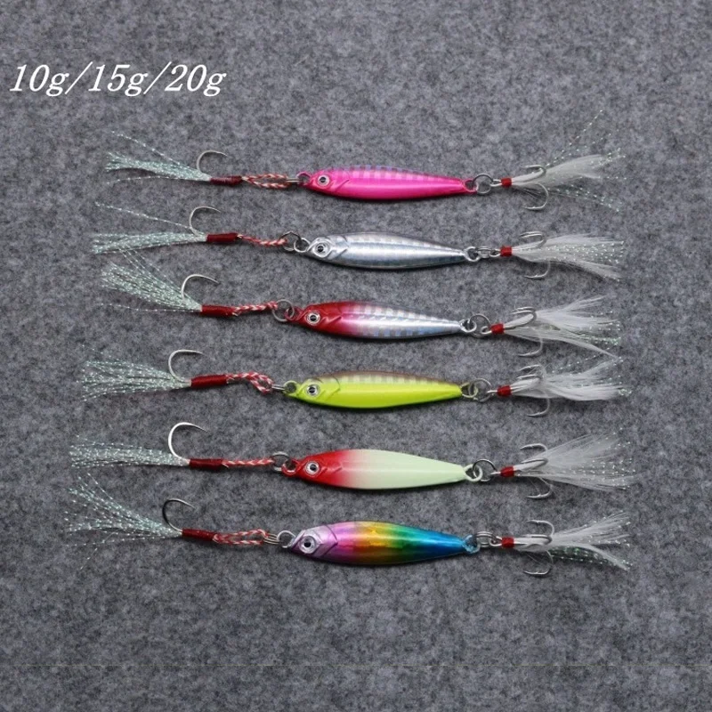 Mini Jig Slow Pitch Jigging Lure 10g 15g 20g Long Cast Metal Fishing jig Sinking Saltwater Fishing Tackle