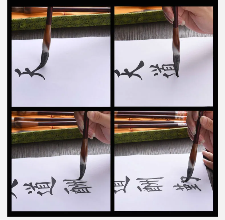 7 шт./компл. китайский ручка-кисть для каллиграфии из барсука несколько волосков китайский пейзаж кисть для рисования акварелью кисти подарочный набор