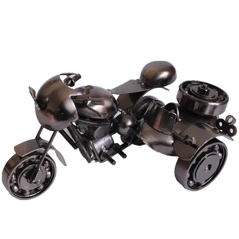 

Awesome Tricycle Metal Craft Sculpture Handmade Iron Art Three-wheeled Motorcycle Decoration Craft Ornament For Home Office Bar