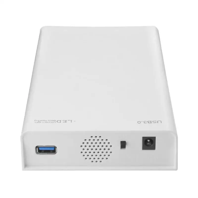 EU/US Plug 3,5 дюйма HDD корпус чехол USB 3,0 на SATA 12 В 2 А 5 Гбит/с внешний жесткий диск коробка Caddy со светодиодный светильник для ПК рабочего стола