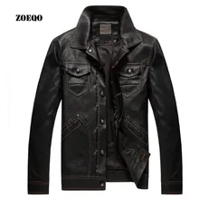 Высококачественная мотоциклетная кожаная куртка для мужчин с несколькими карманами кожаные мужские куртки пальто Зимняя мужская куртка флисовая верхняя одежда из искусственной кожи